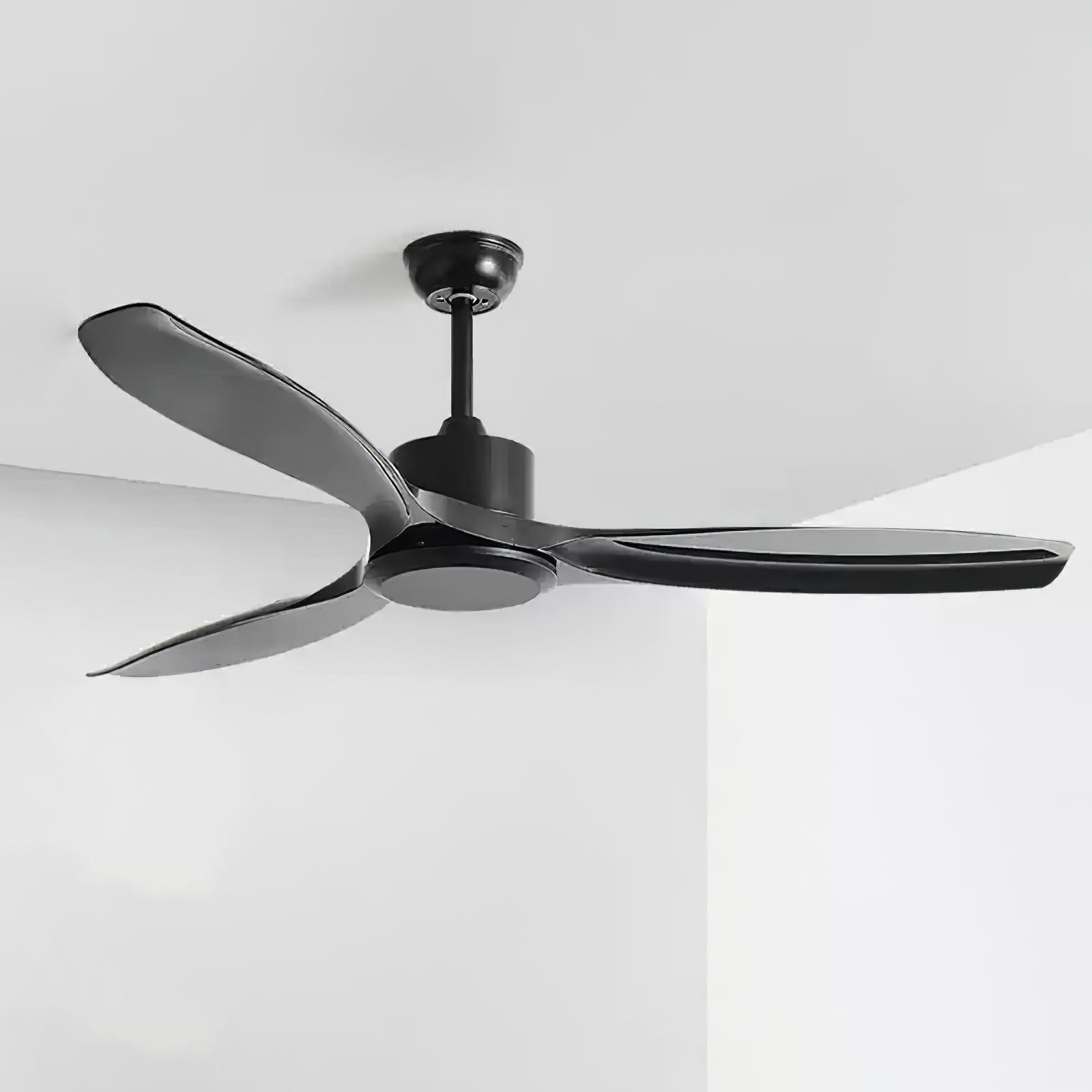 Minimalistische Plafondventilator Hout 106-132cm Met Afstandsbediening 5 Snelheden Omkeerbaar Koper Motor AC 110-240V | Sansoti