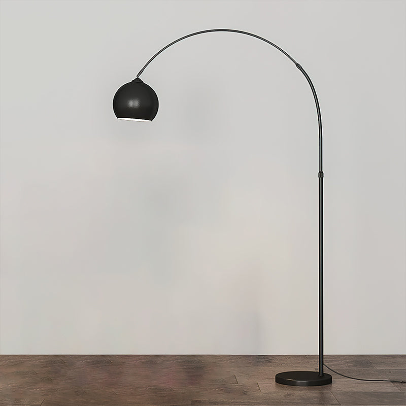 Verstelbare Vloerlamp Metaal Zwart Chroom Wit Telescopische Arm Leeslamp Modern Design | Sansoti