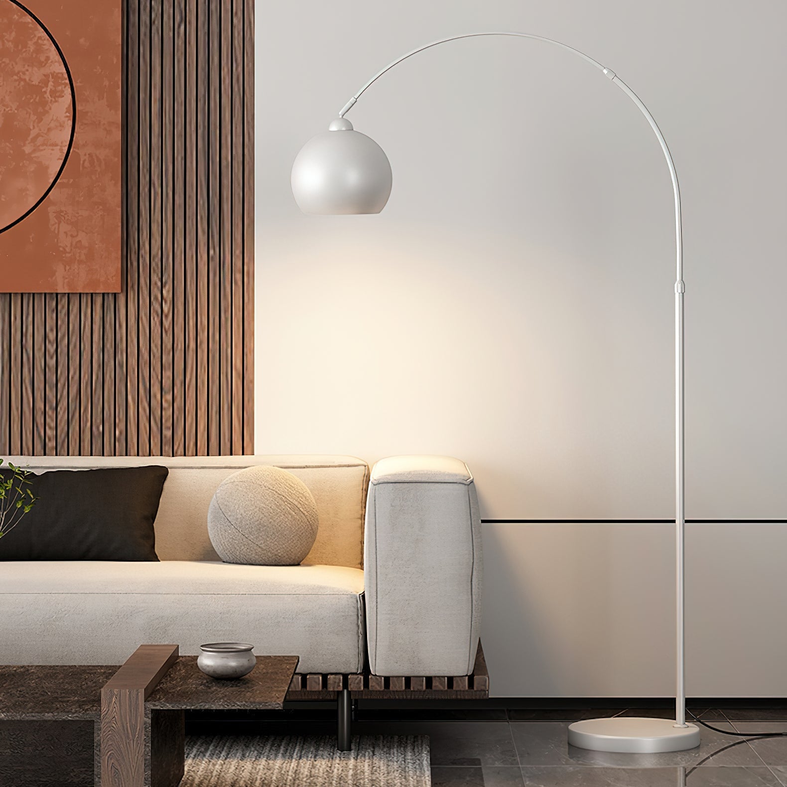 Verstelbare Vloerlamp Metaal Zwart Chroom Wit Telescopische Arm Leeslamp Modern Design | Sansoti
