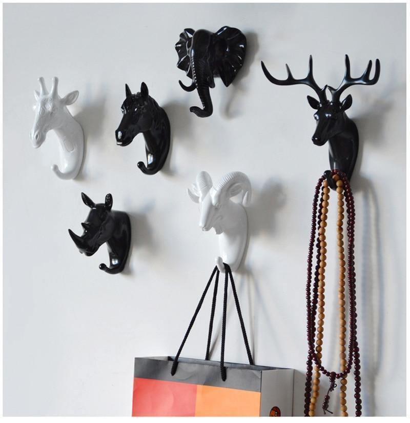 Wandhaken dieren resin goud decoratief kapstok haak hal badkamer sleutelhouder sieraden ophanghaken muur | Sansoti