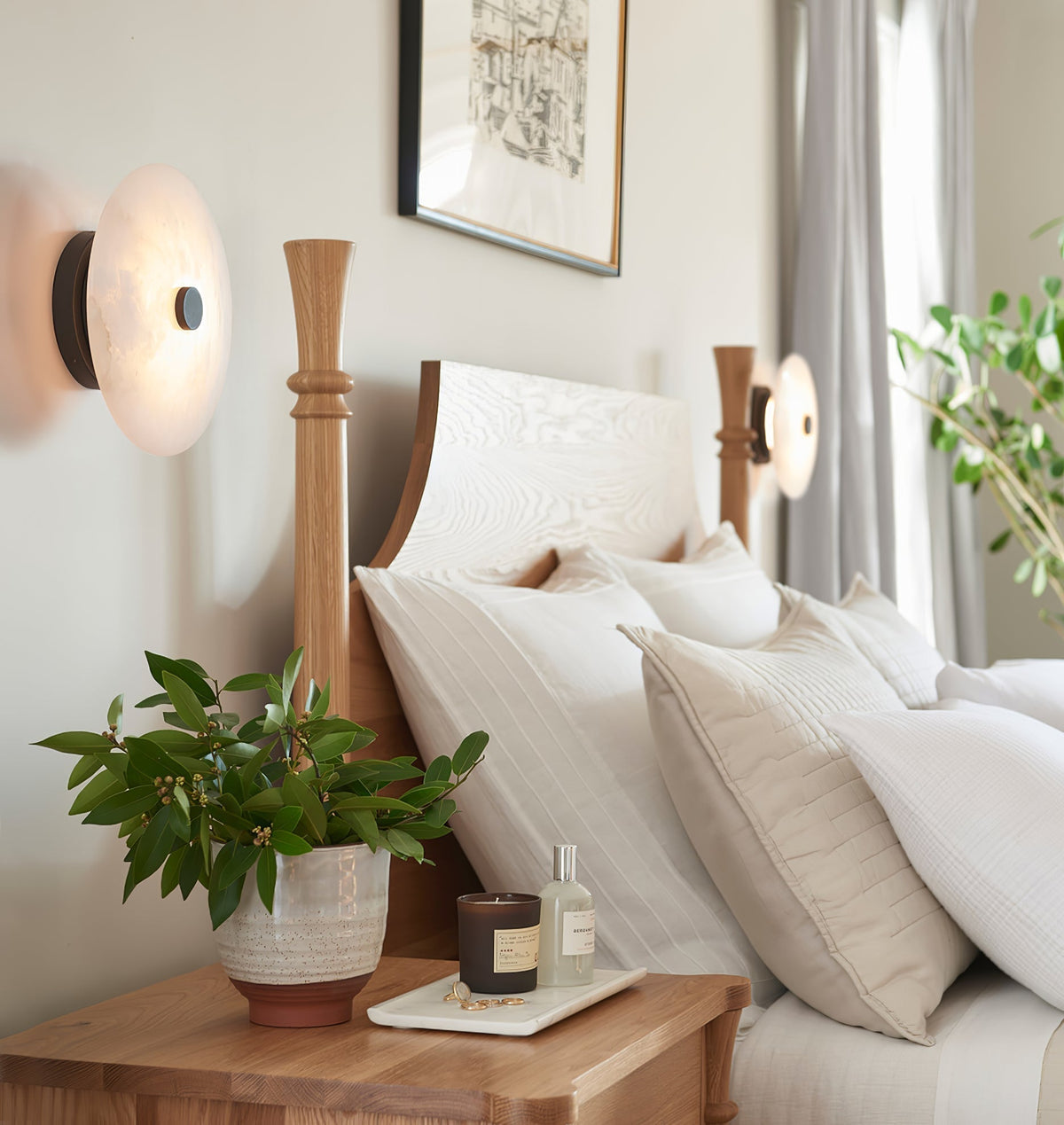 Alabaster-Deckenleuchte Messing & Schwarz LED Einbau-Wand- und Deckenbeleuchtung Modernes Design Rund Schlafzimmer | Sansoti