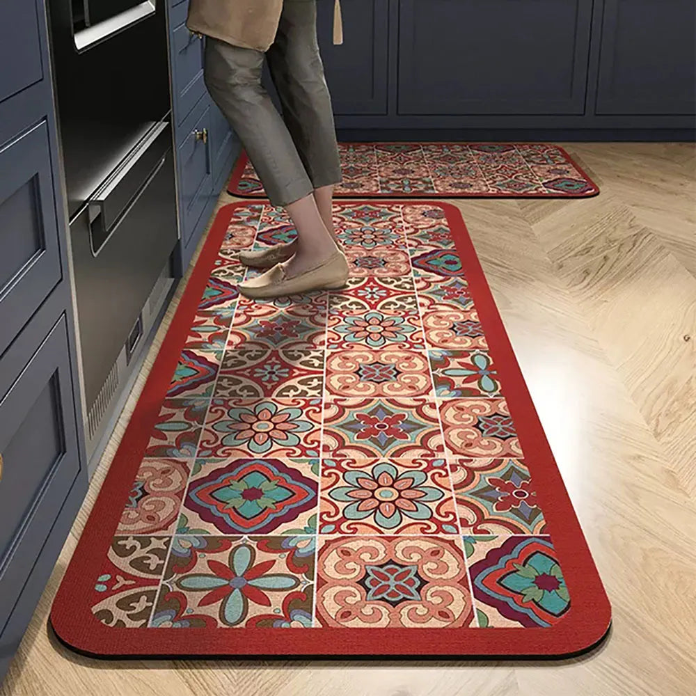 Antislip Keukenloper Polyester Wasbaar Comfort en Veiligheid in Diverse Maten en Patronen voor Keuken Gang Werkruimte Modern Interieur Design | Sansoti