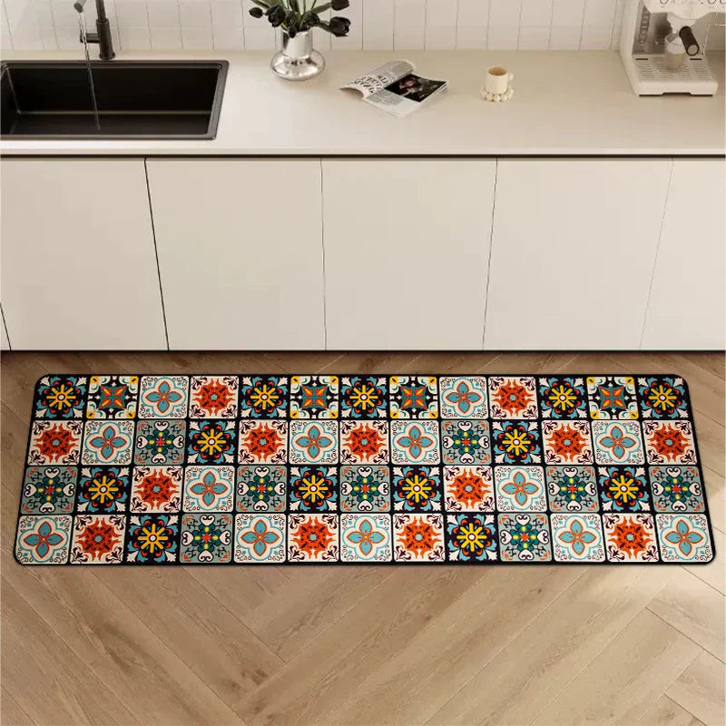 Antislip Keukenloper Polyester Wasbaar Comfort en Veiligheid in Diverse Maten en Patronen voor Keuken Gang Werkruimte Modern Interieur Design | Sansoti