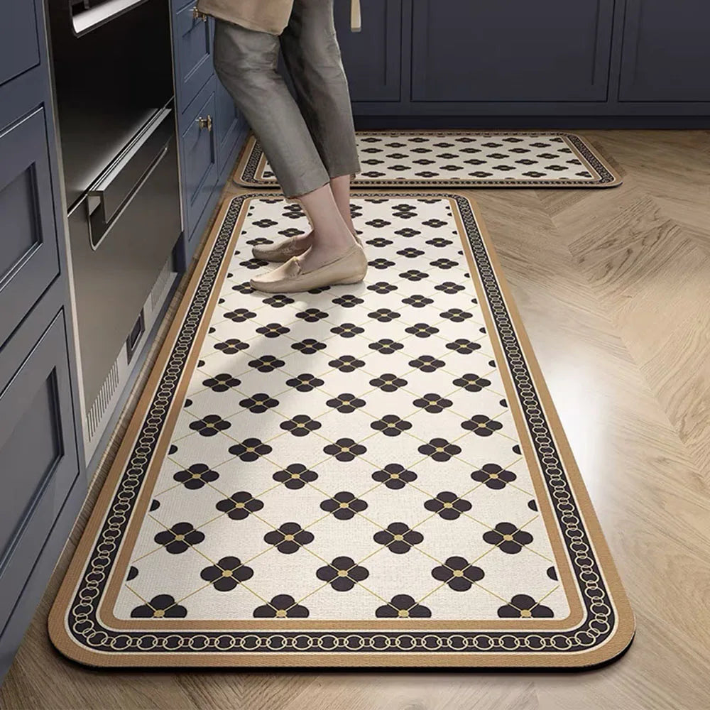 Antislip Keukenloper Polyester Wasbaar Comfort en Veiligheid in Diverse Maten en Patronen voor Keuken Gang Werkruimte Modern Interieur Design | Sansoti