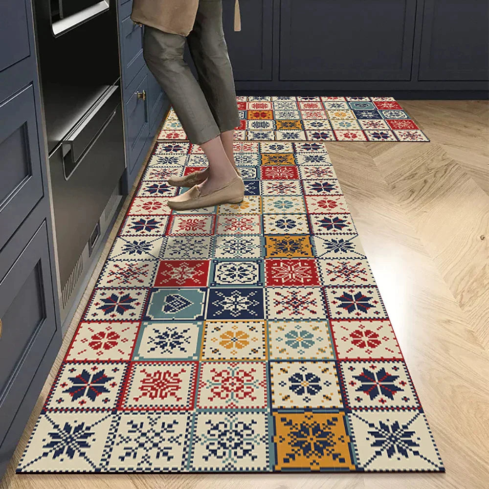 Antislip Keukenloper Polyester Wasbaar Comfort en Veiligheid in Diverse Maten en Patronen voor Keuken Gang Werkruimte Modern Interieur Design | Sansoti