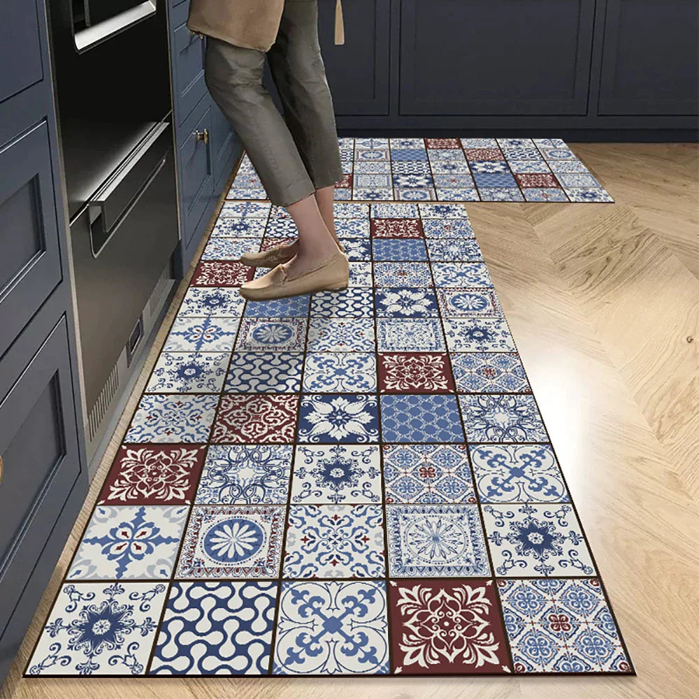 Antislip Keukenloper Polyester Wasbaar Comfort en Veiligheid in Diverse Maten en Patronen voor Keuken Gang Werkruimte Modern Interieur Design | Sansoti