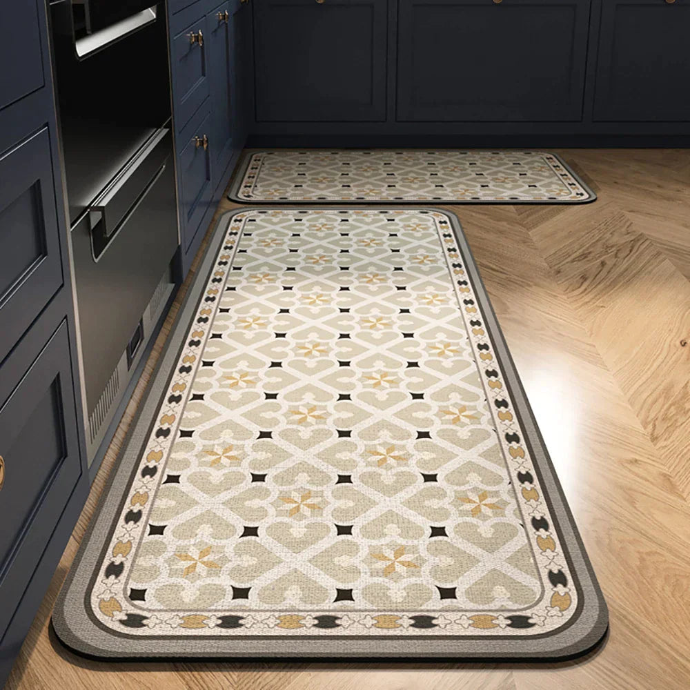 Antislip Keukenloper Polyester Wasbaar Comfort en Veiligheid in Diverse Maten en Patronen voor Keuken Gang Werkruimte Modern Interieur Design | Sansoti