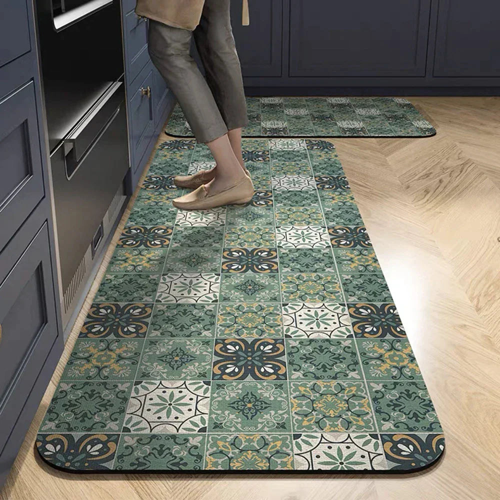 Antislip Keukenloper Polyester Wasbaar Comfort en Veiligheid in Diverse Maten en Patronen voor Keuken Gang Werkruimte Modern Interieur Design | Sansoti