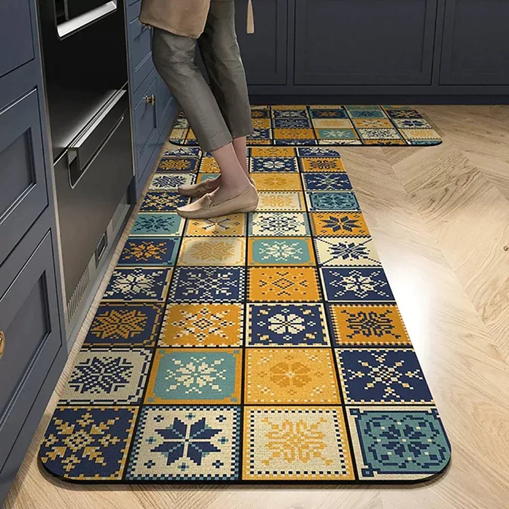 Antislip Keukenloper Polyester Wasbaar Comfort en Veiligheid in Diverse Maten en Patronen voor Keuken Gang Werkruimte Modern Interieur Design | Sansoti