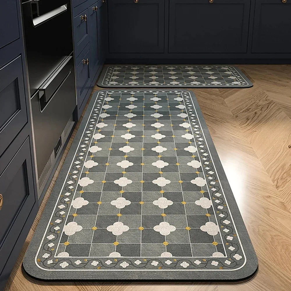 Antislip Keukenloper Polyester Wasbaar Comfort en Veiligheid in Diverse Maten en Patronen voor Keuken Gang Werkruimte Modern Interieur Design | Sansoti