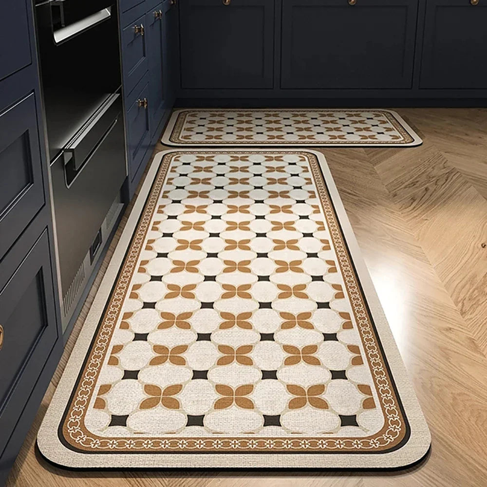 Antislip Keukenloper Polyester Wasbaar Comfort en Veiligheid in Diverse Maten en Patronen voor Keuken Gang Werkruimte Modern Interieur Design | Sansoti