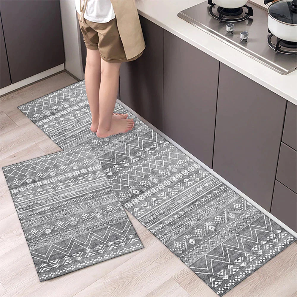Antislip Keukenloper Polyester Wasbaar Comfort en Veiligheid in Diverse Maten en Patronen voor Keuken Gang Werkruimte Modern Interieur Design | Sansoti