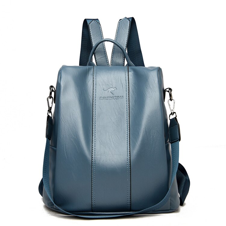 Anti-Diefstal Leren Rugzak Dames Vintage Schoudertas Multifunctioneel Converteerbaar Daypack Reis Schooltas | Sansoti