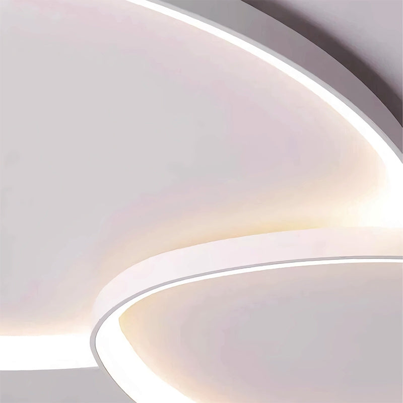 LED Deckenleuchte Oval Dimmbar Metall Schwarz Weiß Schlafzimmer Flur Wohnzimmer Moderne Deckenbeleuchtung Skandinavisches Design Aufbauleuchte | Restfield