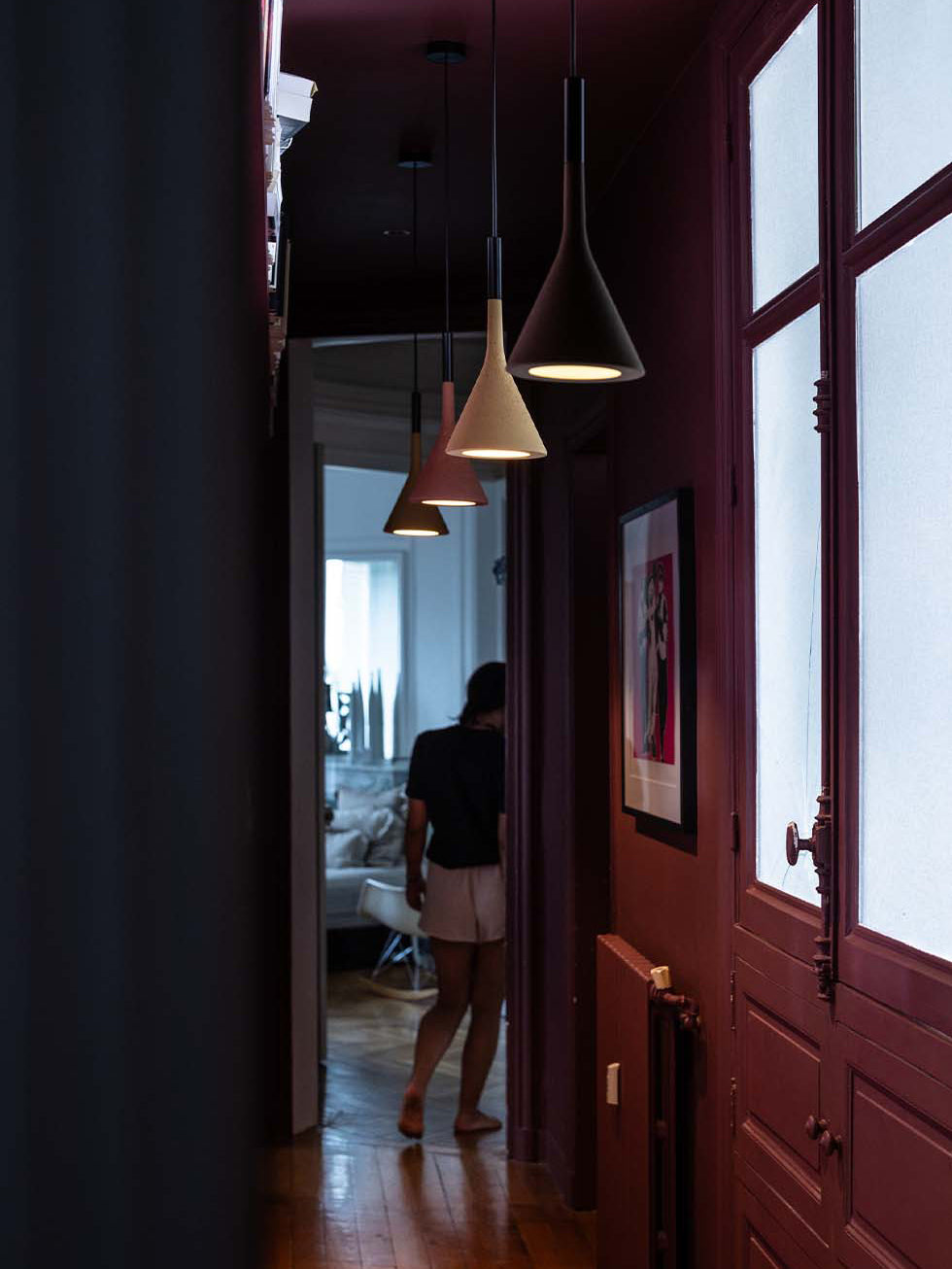 Betonnen Hanglamp Conisch Design Grijs Zwart Wit Rood Minimalistisch Eetkamer Woonkamer Slaapkamer Sfeervol E26 E27 Fitting | Sansoti