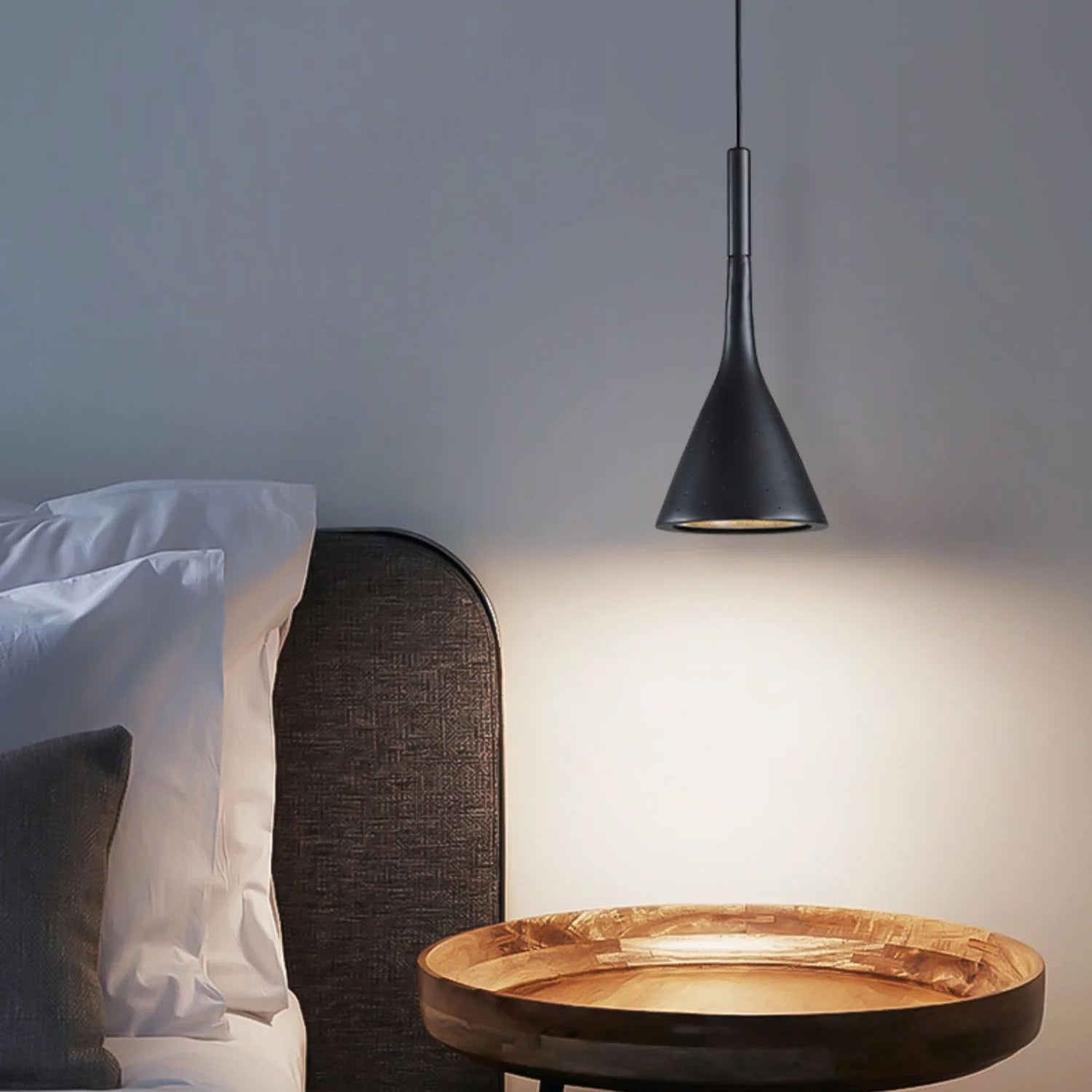 Betonnen Hanglamp Conisch Design Grijs Zwart Wit Rood Minimalistisch Eetkamer Woonkamer Slaapkamer Sfeervol E26 E27 Fitting | Sansoti