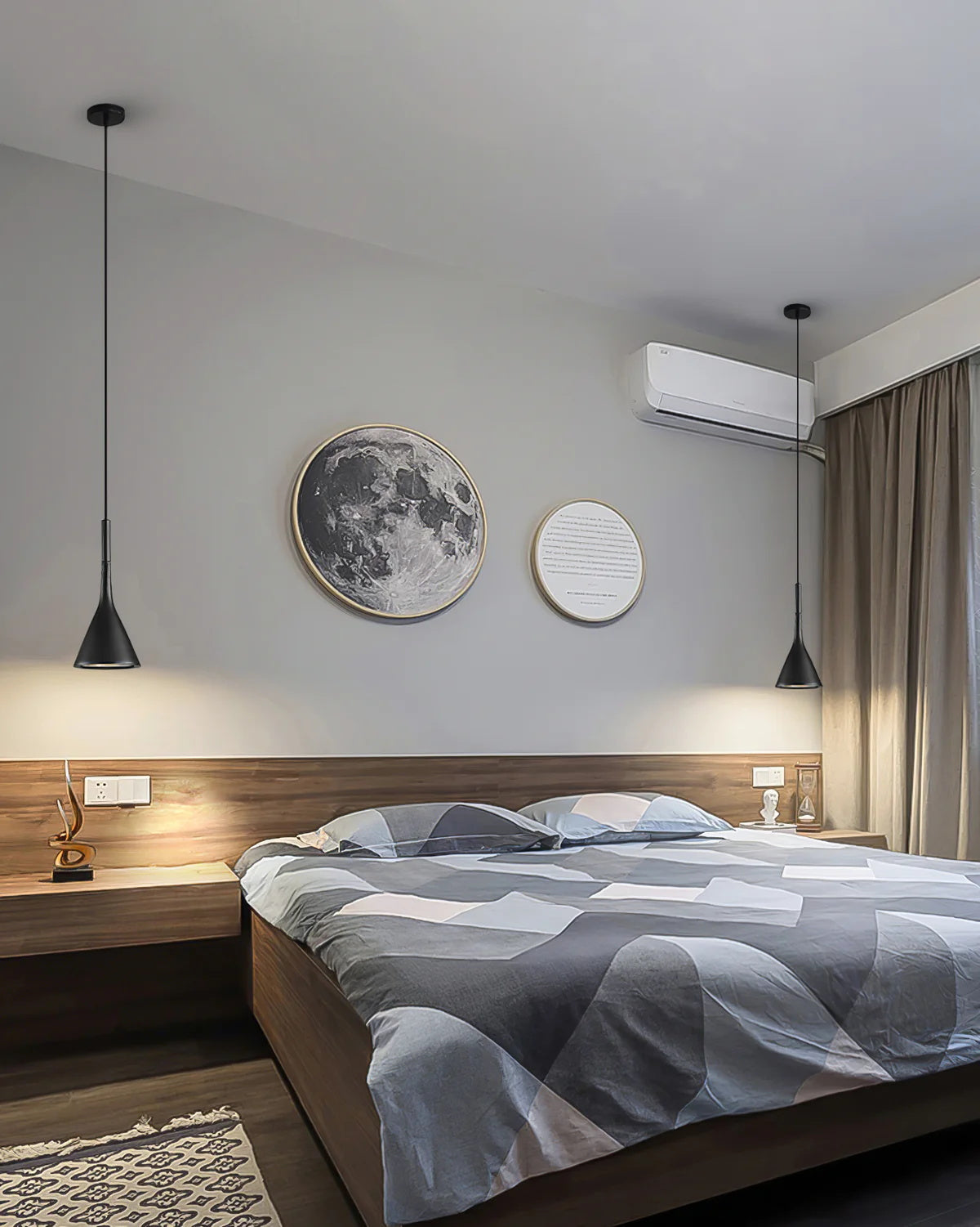 Betonnen Hanglamp Conisch Design Grijs Zwart Wit Rood Minimalistisch Eetkamer Woonkamer Slaapkamer Sfeervol E26 E27 Fitting | Sansoti
