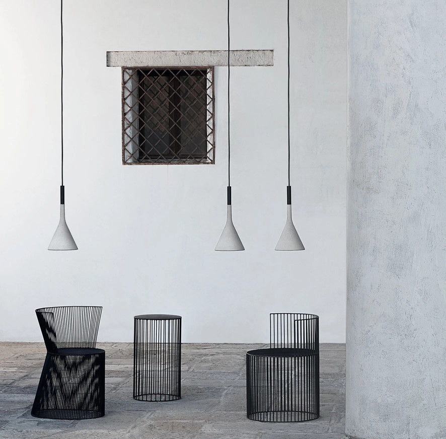 Betonnen Hanglamp Conisch Design Grijs Zwart Wit Rood Minimalistisch Eetkamer Woonkamer Slaapkamer Sfeervol E26 E27 Fitting | Sansoti