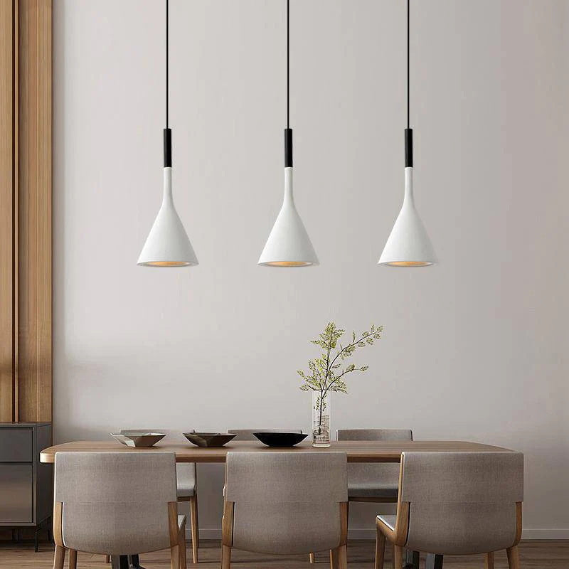 Betonnen Hanglamp Conisch Design Grijs Zwart Wit Rood Minimalistisch Eetkamer Woonkamer Slaapkamer Sfeervol E26 E27 Fitting | Sansoti