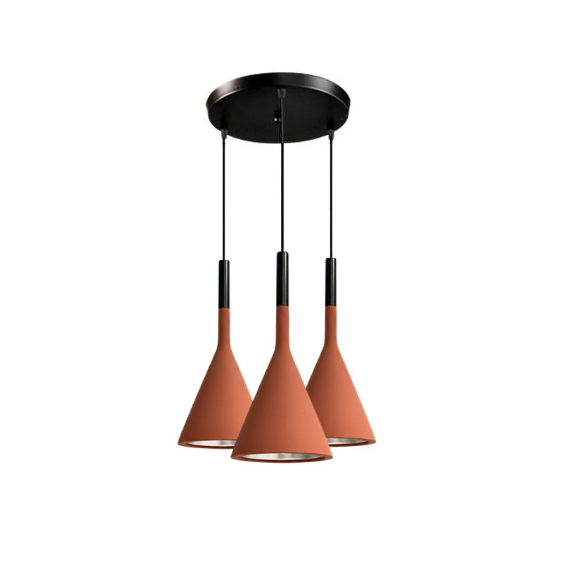 Betonnen Hanglamp Conisch Design Grijs Zwart Wit Rood Minimalistisch Eetkamer Woonkamer Slaapkamer Sfeervol E26 E27 Fitting | Sansoti