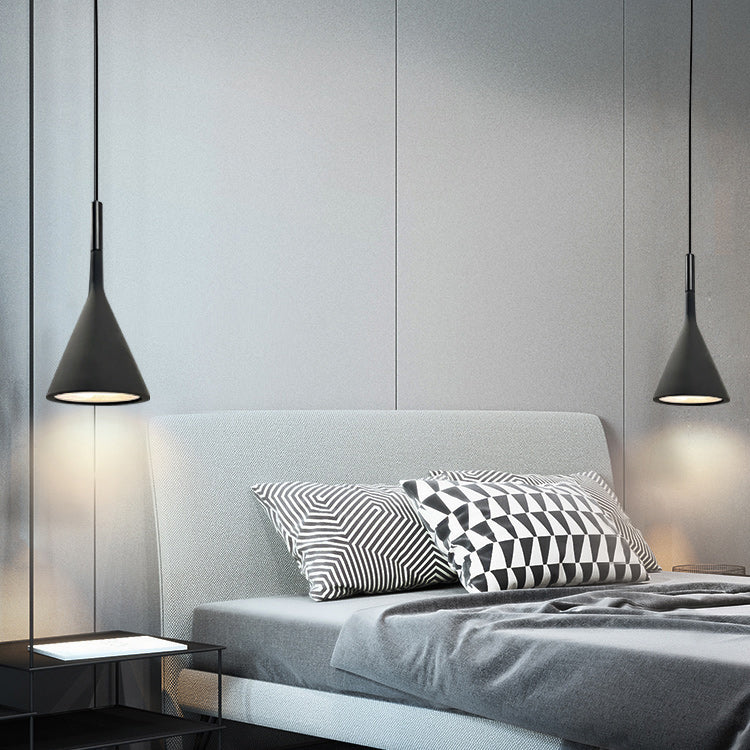 Betonnen Hanglamp Conisch Design Grijs Zwart Wit Rood Minimalistisch Eetkamer Woonkamer Slaapkamer Sfeervol E26 E27 Fitting | Sansoti