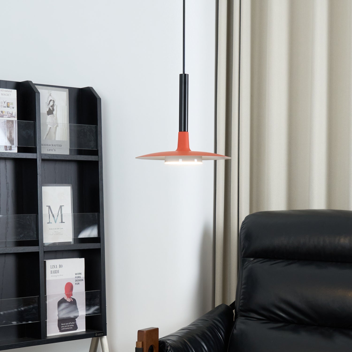 Hanglamp met Conische Kap – Resin Sculptural Pendant in Zes Kleuren, Geïntegreerde LED 3000K of Dimbaar, Moderne Lamp voor Eetkamer Keukeneiland | Sansoti