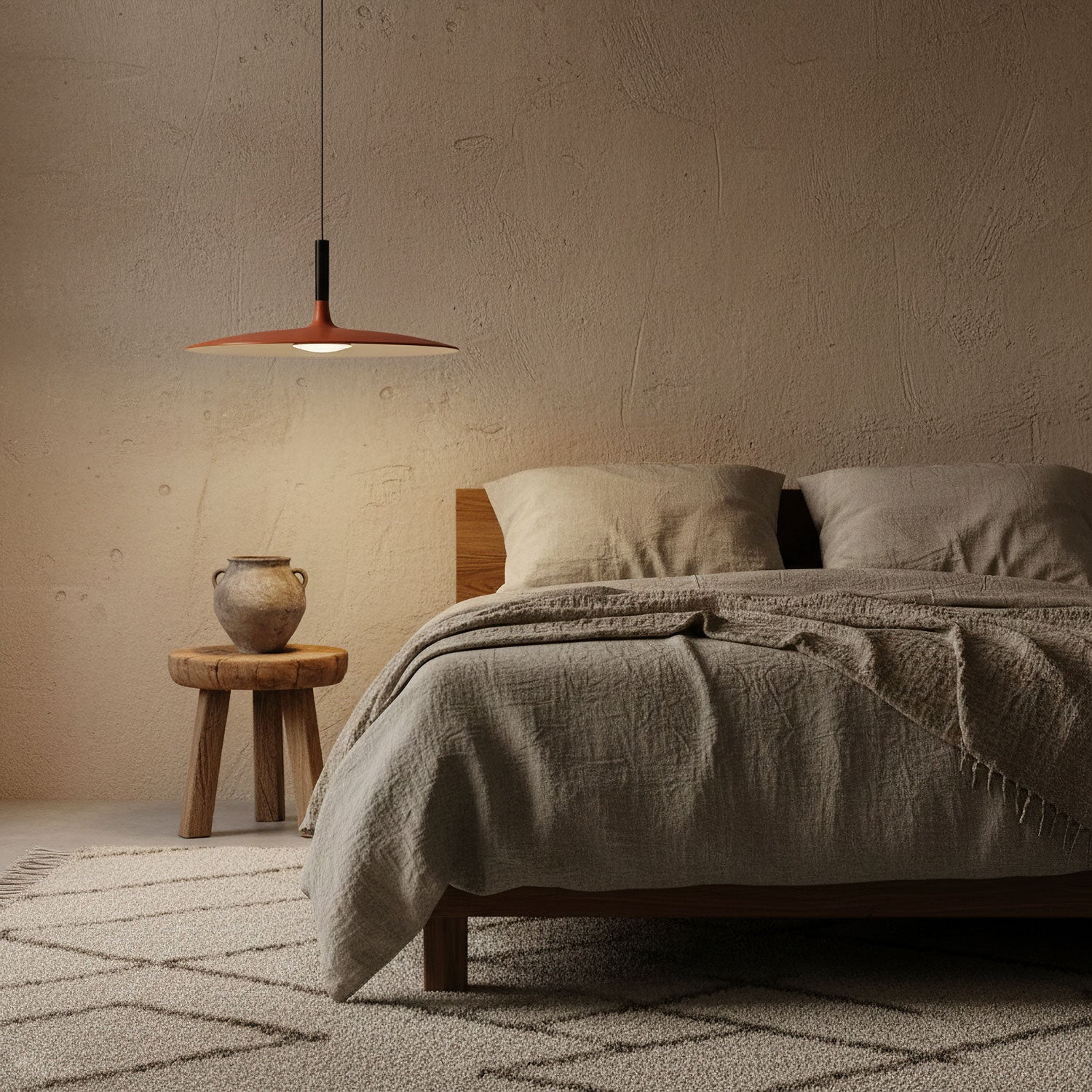 Hanglamp met Conische Kap – Resin Sculptural Pendant in Zes Kleuren, Geïntegreerde LED 3000K of Dimbaar, Moderne Lamp voor Eetkamer Keukeneiland | Sansoti