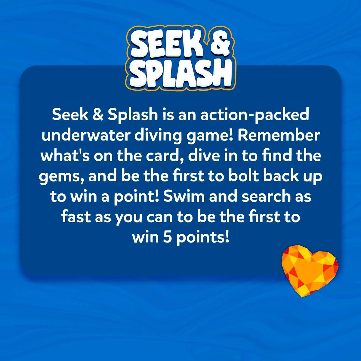 Underwater Game with Gemstones and Challenges for Pool Fun, Diving Adventures, and Water Play for Children | Sansoti
