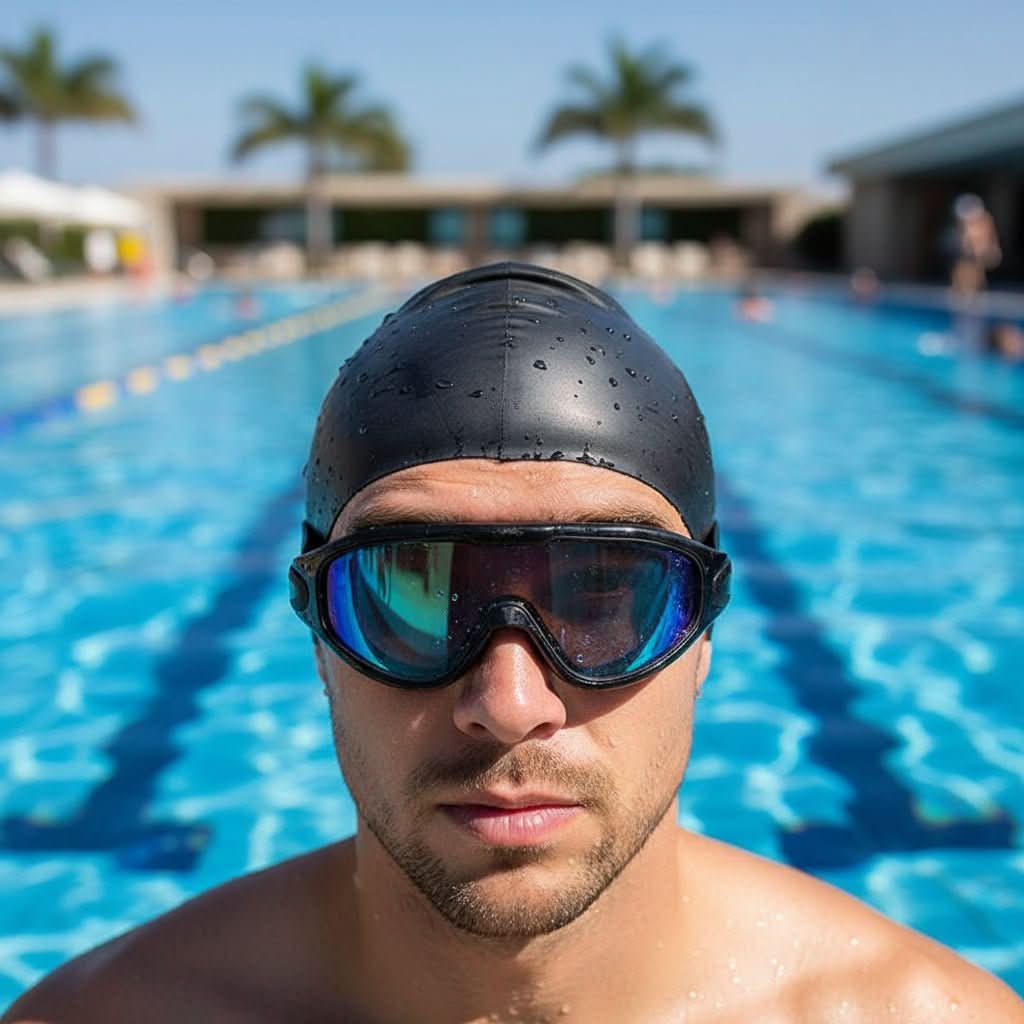Lunettes de natation à vision panoramique à 180°, verres antibuée, ajustement confortable, entraînement et compétition de natation | Sansoti