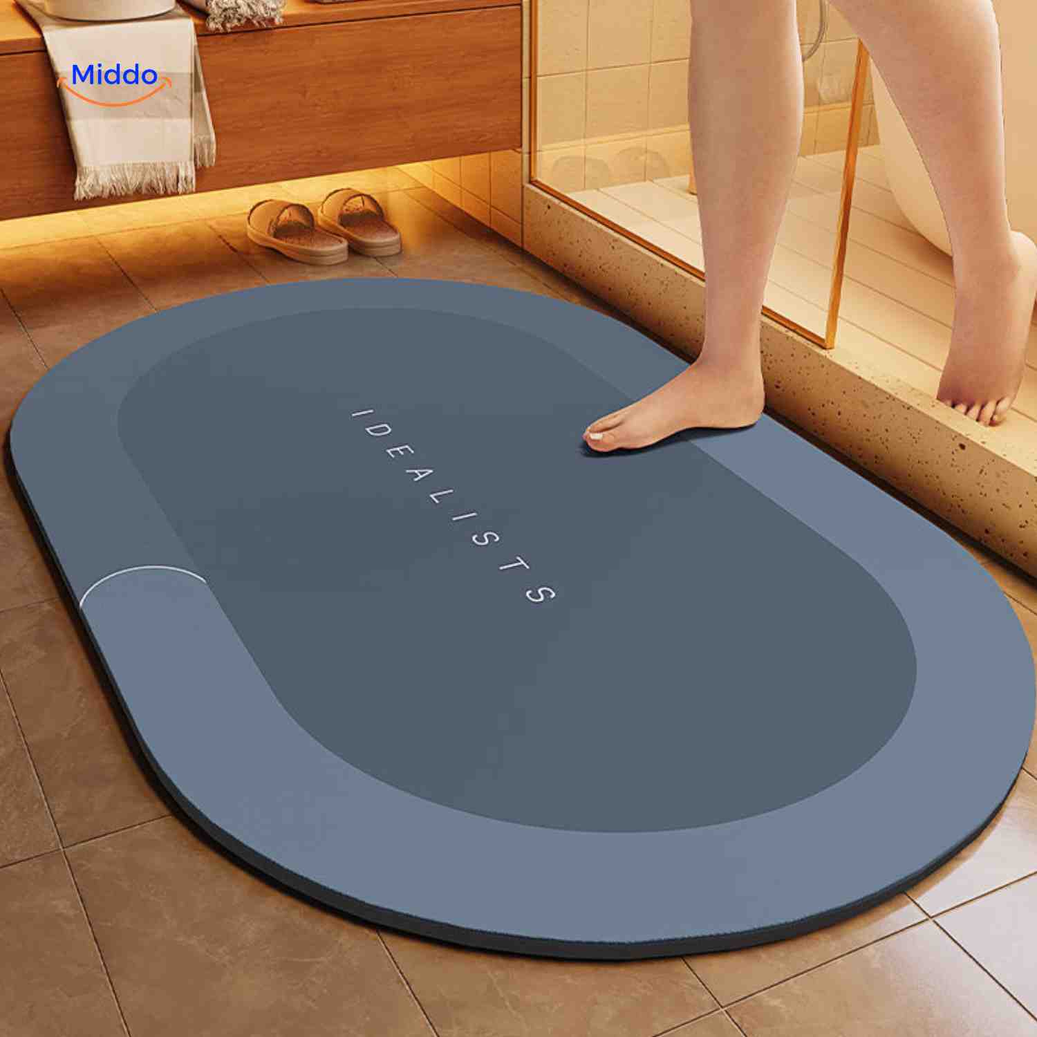 Sneldrogende Badmat met Antislip Onderkant – Extra Absorberend voor Badkamer, Toilet en Balkon | Sansoti