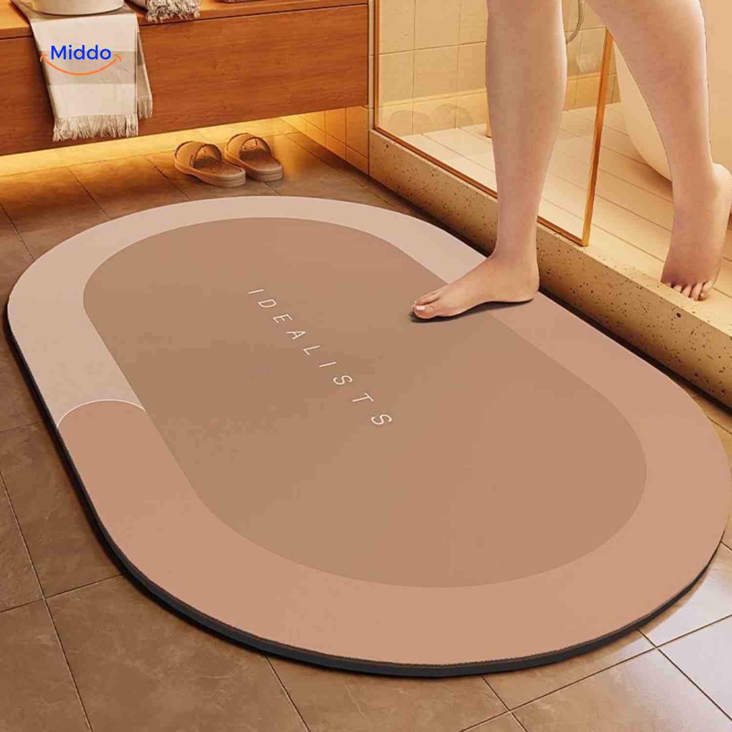 Sneldrogende Badmat met Antislip Onderkant – Extra Absorberend voor Badkamer, Toilet en Balkon | Sansoti
