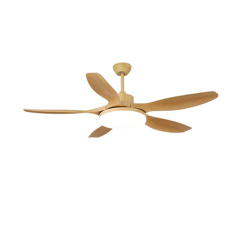 Plafondventilator met LED-verlichting 122/132 cm — DC-motor 6 snelheden ABS-bladen natuurlijke houtnerfafwerking hydrografisch afstandsbediening 3 kleurtemperaturen geïntegreerde verlichting ventilatorfunctie plafondmontage | Sansoti