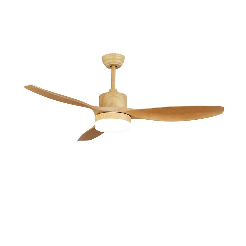 Minimalist Ceiling Fan with Lighting – Wood Grain & LED – 6 Settings | Sansoti