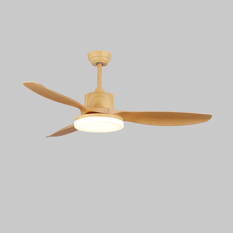 Plafondventilator met LED-verlichting 122/132 cm — DC-motor 6 snelheden ABS-bladen natuurlijke houtnerfafwerking hydrografisch afstandsbediening 3 kleurtemperaturen geïntegreerde verlichting ventilatorfunctie plafondmontage | Sansoti