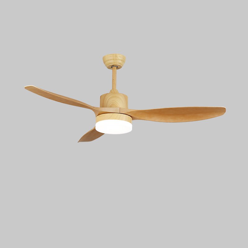Plafondventilator met LED-verlichting 122/132 cm — DC-motor 6 snelheden ABS-bladen natuurlijke houtnerfafwerking hydrografisch afstandsbediening 3 kleurtemperaturen geïntegreerde verlichting ventilatorfunctie plafondmontage | Sansoti
