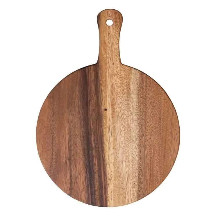 Rond Houten Snijplank Suar Hout Medium XL Serveerschaal Multifunctioneel Keukenaccessoire Serveerplank | Sansoti