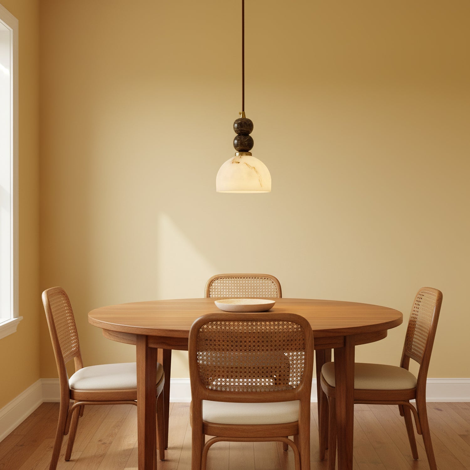 Hanglamp met Marmer en Imitatie Albast – Elegant Design met Zacht Licht | Sansoti