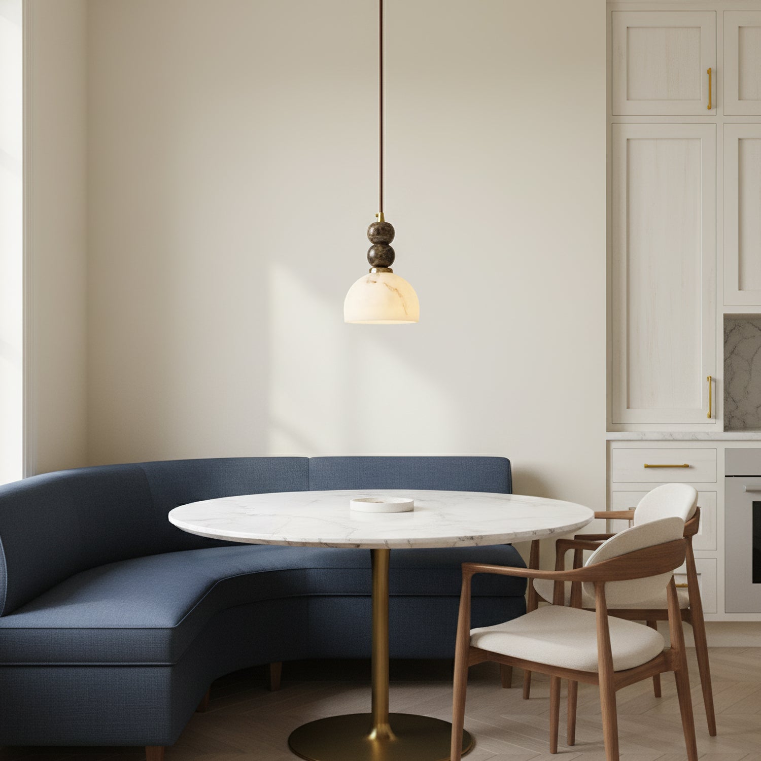 Hanglamp met Marmer en Imitatie Albast – Elegant Design met Zacht Licht | Sansoti