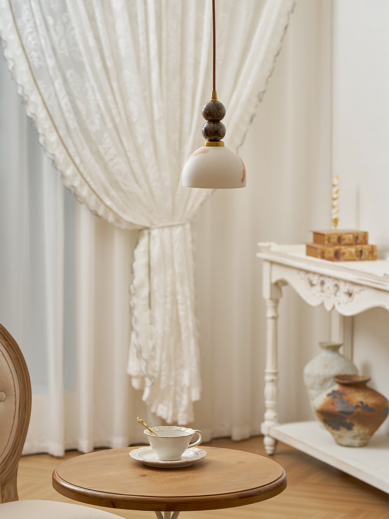 Hanglamp met Marmer en Imitatie Albast – Elegant Design met Zacht Licht | Sansoti
