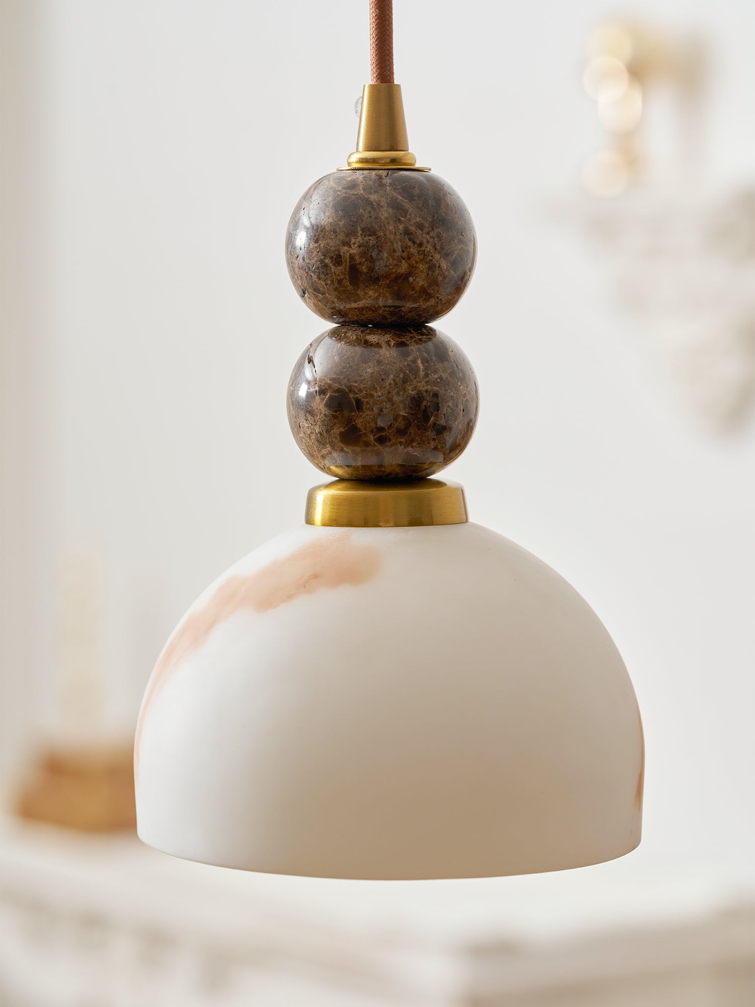 Hanglamp met Marmer en Imitatie Albast – Elegant Design met Zacht Licht | Sansoti