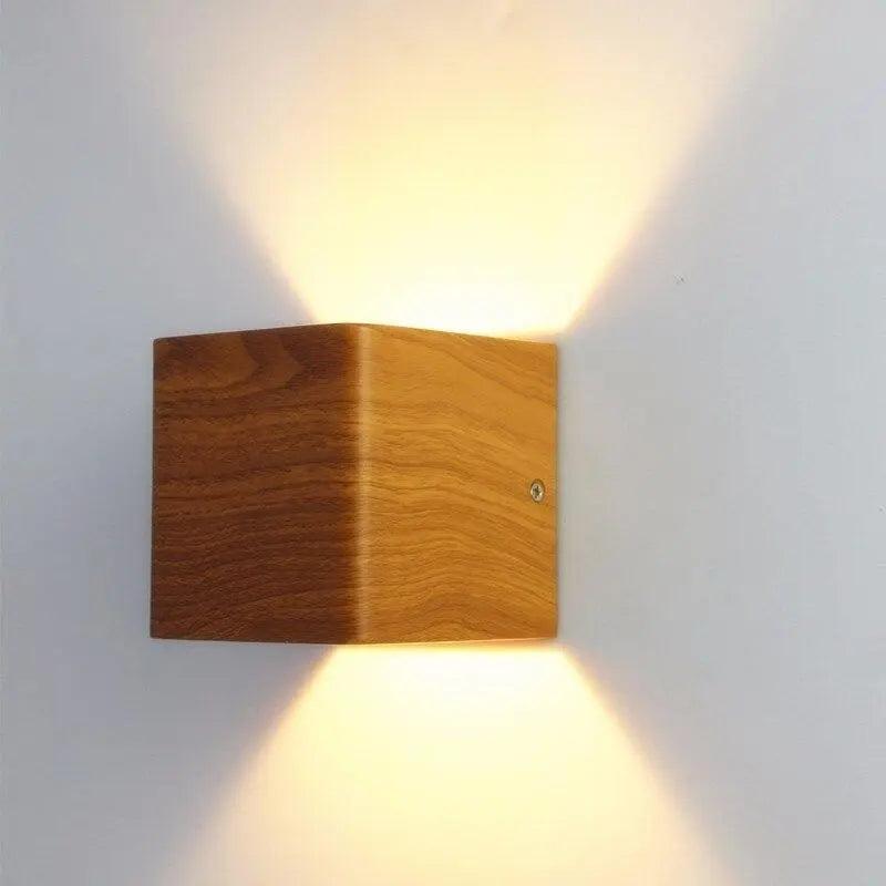 Wandlamp Hout Faux Slaapkamer Scandinavisch Design Nordic Stijl Verlichting | Sansoti