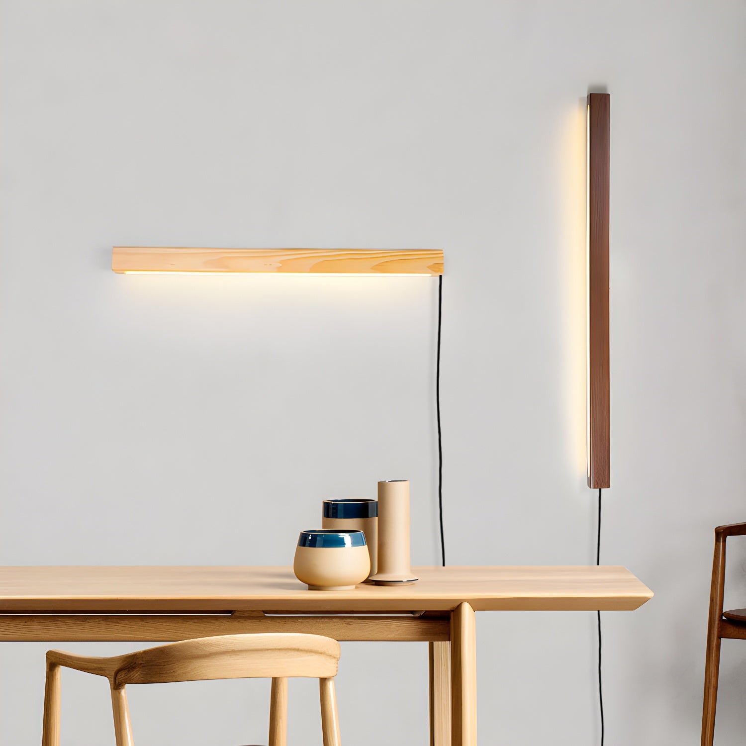 Ronde Houten Wandlamp met LED — Scandinavisch Design met Dimfunctie — Verkrijgbaar in Drie Maten | Sansoti
