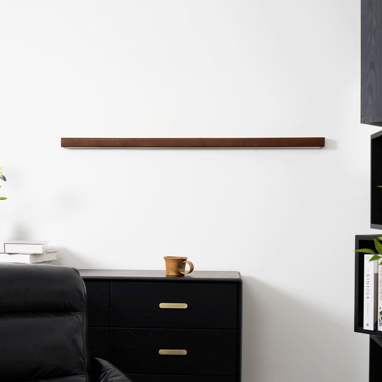 Wooden Wall Lamp Linear Design LED Lighting for Hallway Bedroom Modern Minimalist Scandinavian | Sansoti