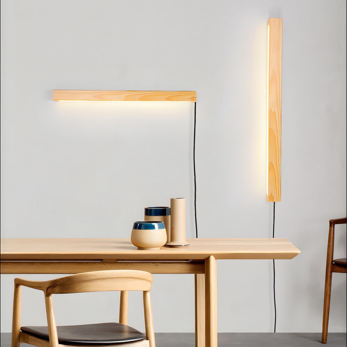 Ronde Houten Wandlamp met LED — Scandinavisch Design met Dimfunctie — Verkrijgbaar in Drie Maten | Sansoti