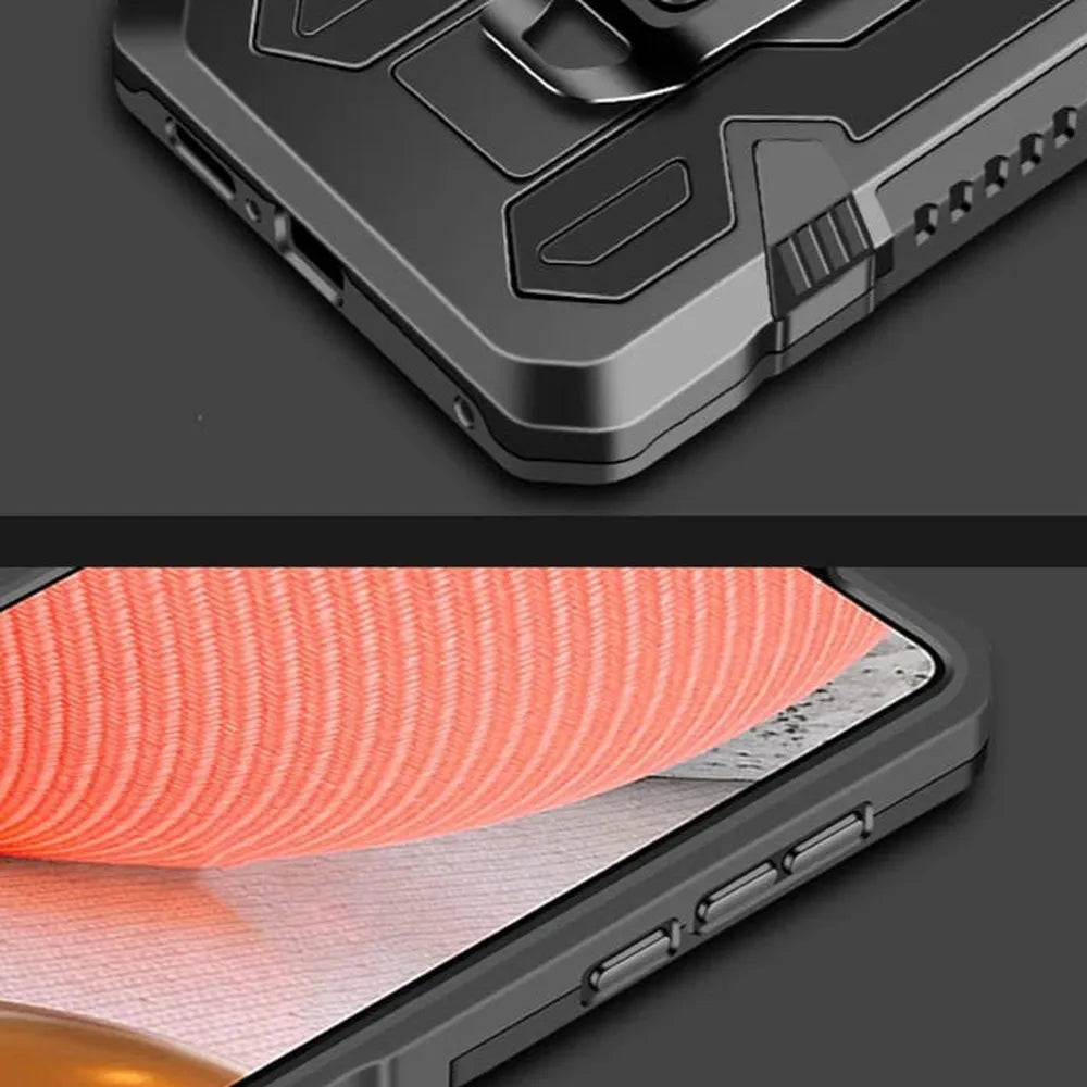 Robuste Telefonhülle mit Clip für Samsung Galaxy – stoßfest, aus hartem PC und TPU, fingerabdruckabweisend, schützend | Sansoti