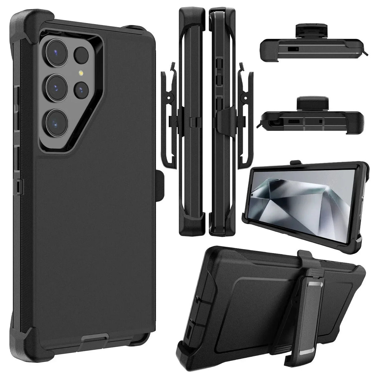 Robuste Telefonhülle mit Clip für Samsung Galaxy – stoßfest, aus hartem PC und TPU, fingerabdruckabweisend, schützend | Sansoti