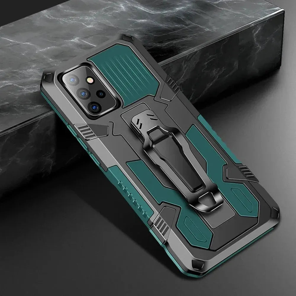 Robuste Telefonhülle mit Clip für Samsung Galaxy – stoßfest, aus hartem PC und TPU, fingerabdruckabweisend, schützend | Sansoti