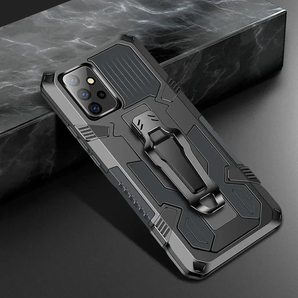 Robuste Telefonhülle mit Clip für Samsung Galaxy – stoßfest, aus hartem PC und TPU, fingerabdruckabweisend, schützend | Sansoti
