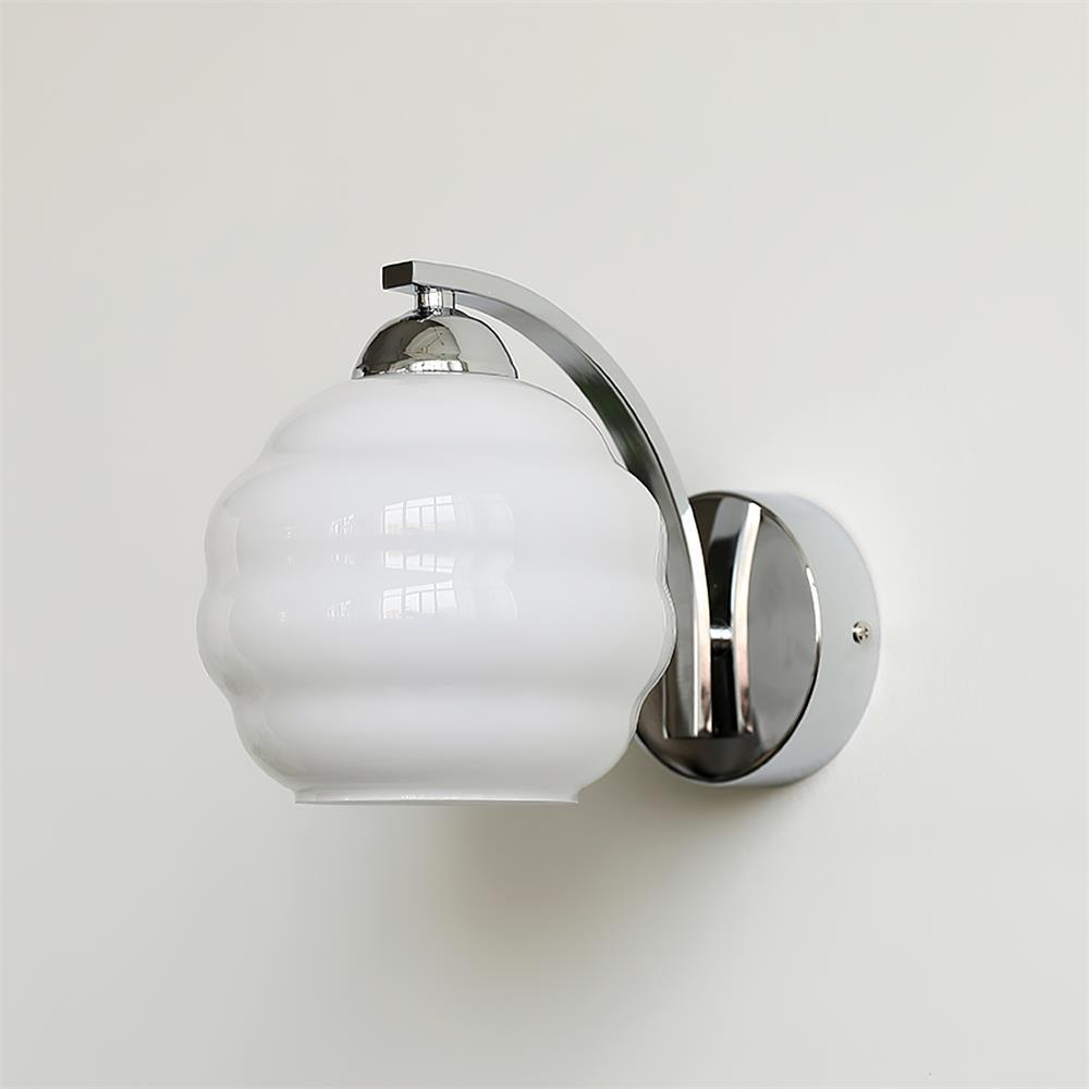 Art Deco Wandlamp Vintage Melkglas Armatuur Klassiek E26 E27 Fitting 1920s Geïnspireerd Interieurverlichting Woonkamer Gang Slaapkamer | Sansoti