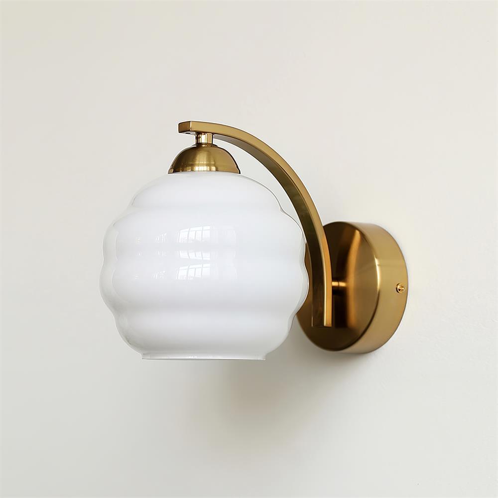 Art Deco Wandlamp Vintage Melkglas Armatuur Klassiek E26 E27 Fitting 1920s Geïnspireerd Interieurverlichting Woonkamer Gang Slaapkamer | Sansoti